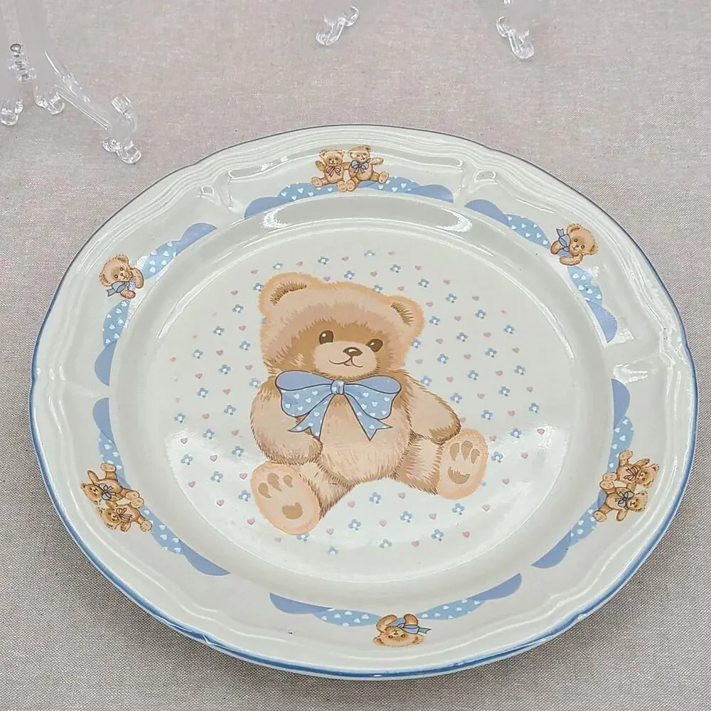 Tienshan Theodore Country Bear Stoneware Dinnerware Set – 5 piece Place Setting